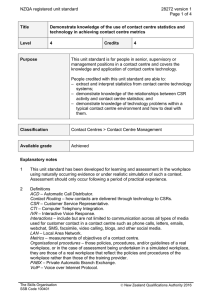 NZQA registered unit standard 28272 version 1  Page 1 of 4