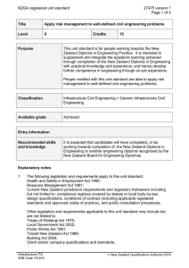 NZQA registered unit standard 27475 version 1  Page 1 of 4