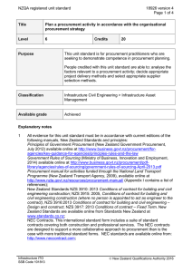 NZQA registered unit standard 18926 version 4  Page 1 of 4
