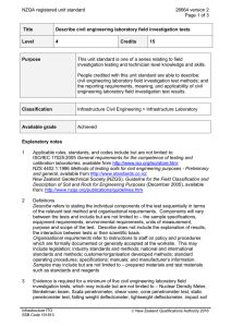 NZQA registered unit standard 26664 version 2  Page 1 of 3