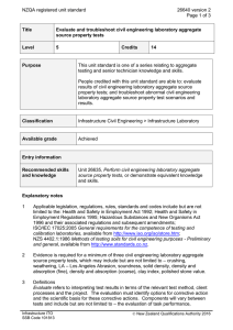 NZQA registered unit standard 26640 version 2  Page 1 of 3