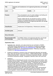 NZQA registered unit standard 26657 version 2  Page 1 of 3