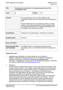 NZQA registered unit standard 26667 version 2  Page 1 of 3