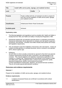 NZQA registered unit standard 22289 version 2  Page 1 of 3