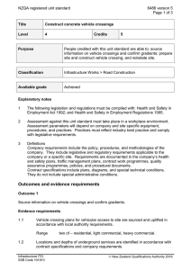 NZQA registered unit standard 6486 version 5  Page 1 of 3