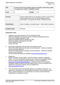 NZQA registered unit standard 27456 version 2  Page 1 of 4