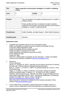 NZQA registered unit standard 27467 version 2  Page 1 of 3