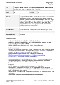 NZQA registered unit standard 26890 version 1  Page 1 of 4
