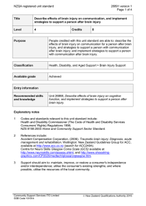 NZQA registered unit standard 26891 version 1  Page 1 of 4