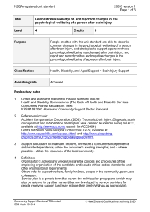 NZQA registered unit standard 26893 version 1  Page 1 of 3