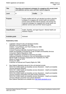 NZQA registered unit standard 26983 version 2  Page 1 of 5