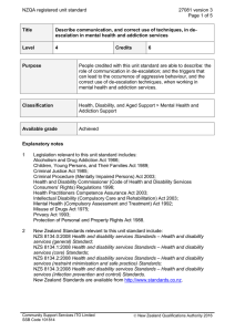 NZQA registered unit standard 27081 version 3  Page 1 of 5