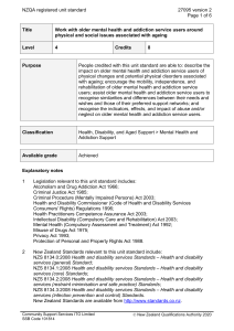 NZQA registered unit standard 27095 version 2  Page 1 of 6