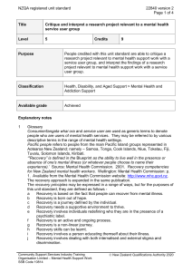NZQA registered unit standard 22840 version 2  Page 1 of 4
