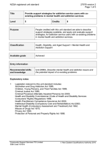 NZQA registered unit standard 27078 version 2  Page 1 of 5