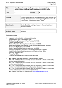 NZQA registered unit standard 27087 version 2  Page 1 of 5