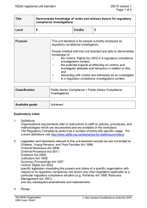 NZQA registered unit standard 29210 version 1  Page 1 of 4