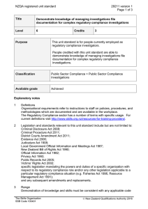 NZQA registered unit standard 29211 version 1  Page 1 of 3