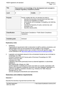NZQA registered unit standard 29181 version 1  Page 1 of 4