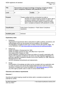 NZQA registered unit standard 26904 version 2  Page 1 of 3