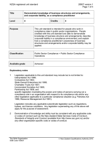 NZQA registered unit standard 26907 version 1  Page 1 of 4