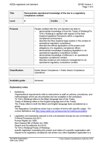 NZQA registered unit standard 29185 Version 1  Page 1 of 5