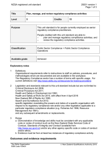 NZQA registered unit standard 29201 version 1  Page 1 of 3