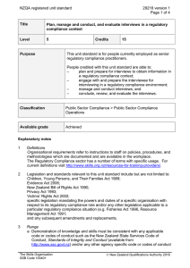 NZQA registered unit standard 29216 version 1  Page 1 of 4