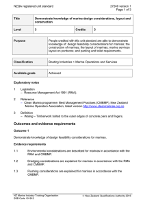 NZQA registered unit standard 27249 version 1  Page 1 of 3