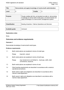 NZQA registered unit standard 27251 version 1  Page 1 of 2