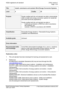 NZQA registered unit standard 27441 version 1  Page 1 of 4