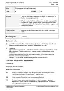 NZQA registered unit standard 8015 version 8  Page 1 of 4