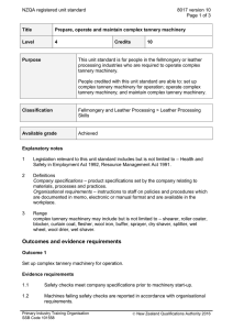 NZQA registered unit standard 8017 version 10  Page 1 of 3