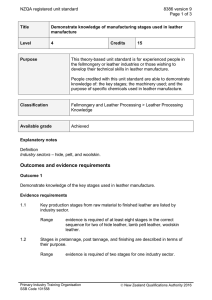 NZQA registered unit standard 8386 version 9  Page 1 of 3