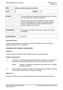 NZQA registered unit standard 27893 version 1  Page 1 of 2
