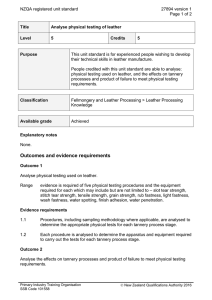 NZQA registered unit standard 27894 version 1  Page 1 of 2