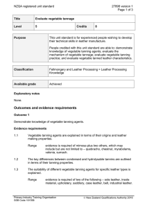 NZQA registered unit standard 27898 version 1  Page 1 of 3