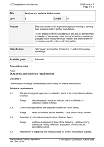 NZQA registered unit standard 8395 version 7  Page 1 of 3