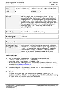 NZQA registered unit standard 21178 version 3  Page 1 of 3