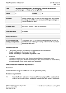 NZQA registered unit standard 21175 version 3  Page 1 of 3