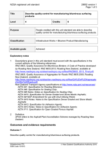 NZQA registered unit standard 28682 version 1  Page 1 of 3