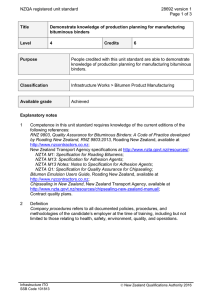 NZQA registered unit standard 28692 version 1  Page 1 of 3
