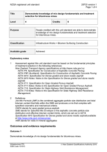 NZQA registered unit standard 28703 version 1  Page 1 of 4