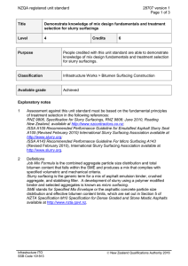NZQA registered unit standard 28707 version 1  Page 1 of 3