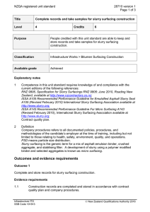 NZQA registered unit standard 28710 version 1  Page 1 of 3