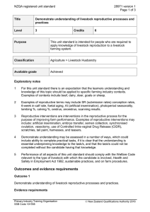 NZQA registered unit standard 28971 version 1  Page 1 of 3