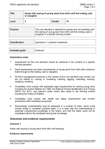 NZQA registered unit standard 28980 version 1  Page 1 of 3