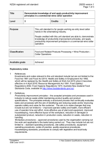 NZQA registered unit standard 29250 version 1 Page 1 of 3