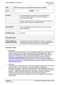 NZQA registered unit standard 29267 version 1 Page 1 of 3