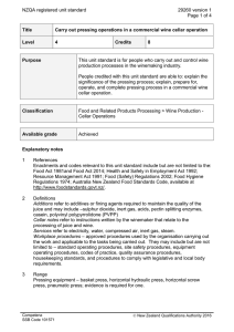 NZQA registered unit standard 29260 version 1 Page 1 of 4